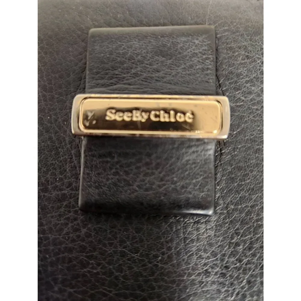 See By Chloe long black Zip around wallet